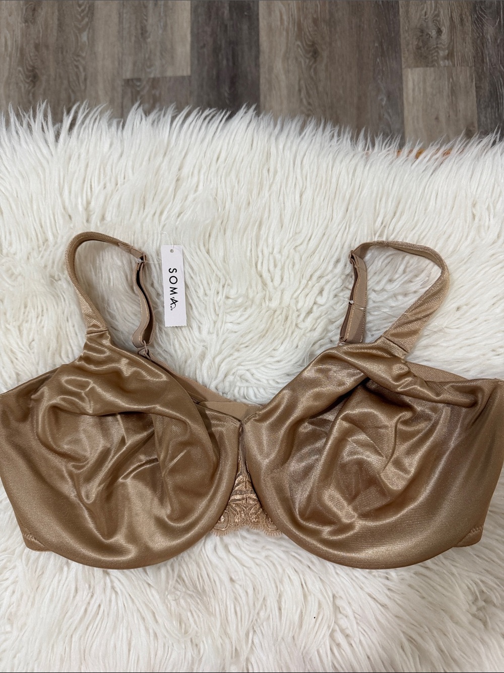 Soma Shimmery Bronze Underwire Bra Size 40DDD NWT